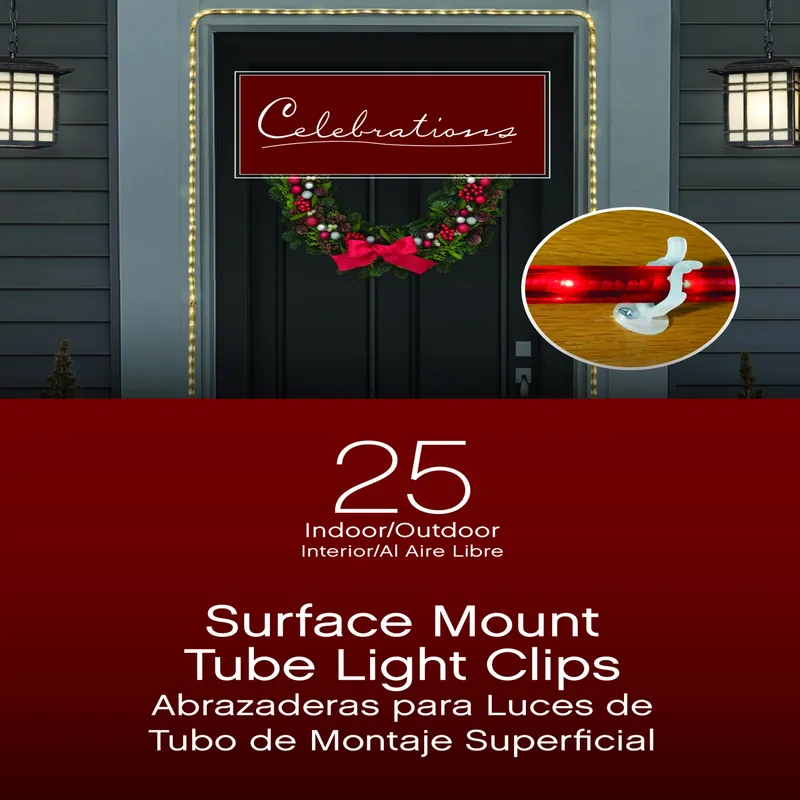 Celebrations Outdoor Surface Mount Light Clip 25 Ct