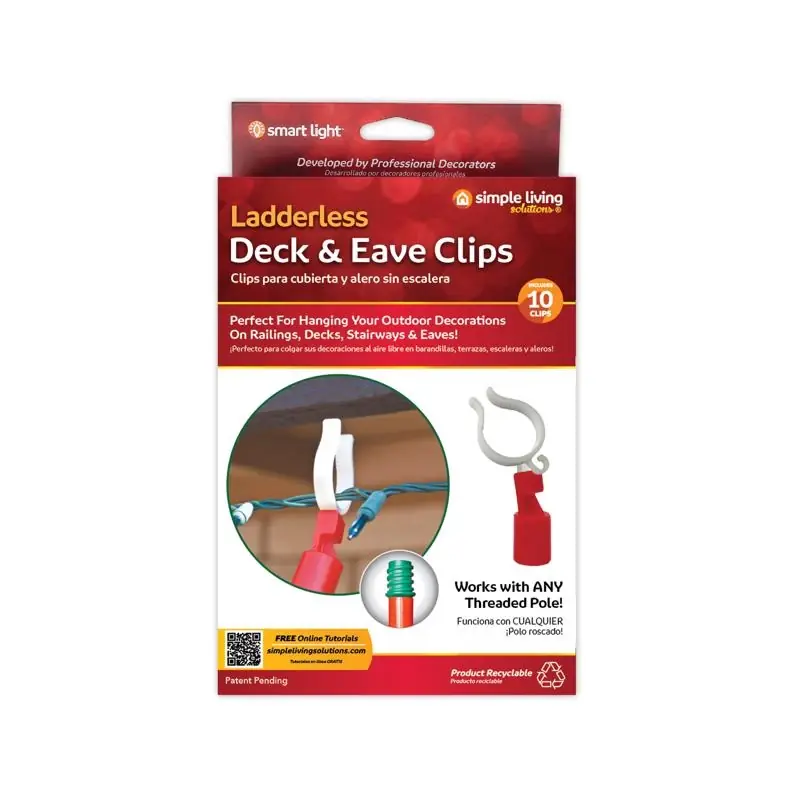 Simple Living Solutions Ladderless Deck & Eave Clips 10 Pk