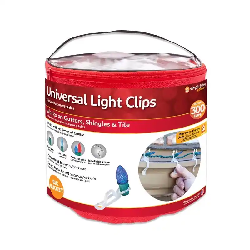 Simple Living Solutions Universal Light Clips 300 Pk