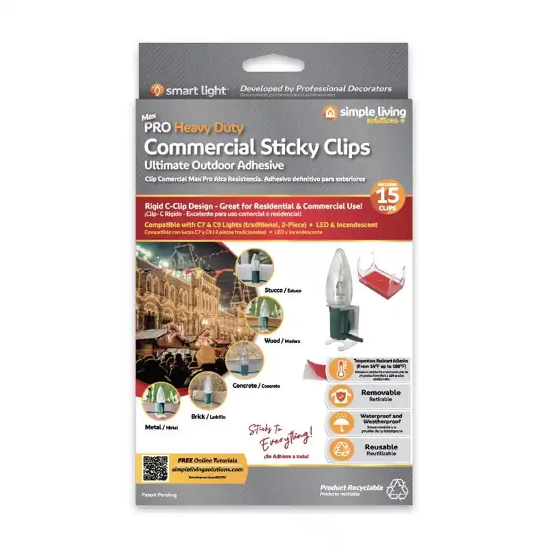 Simple Living Solutions Max Pro Heavy Duty Commercial Sticky Clips 15 Pk