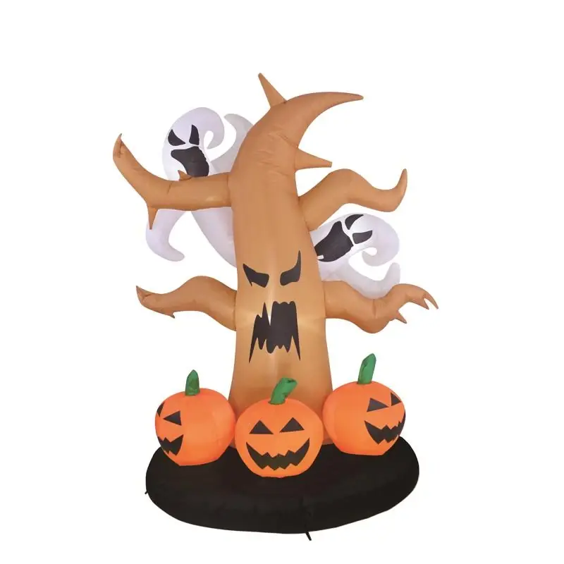 6 Ft. Prelit Ghost And Pumpkin Inflatable Halloween Decoration