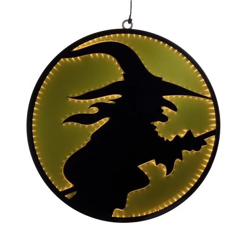 Celebrations 32" Orange LED Infinity Witch Hanging Décor