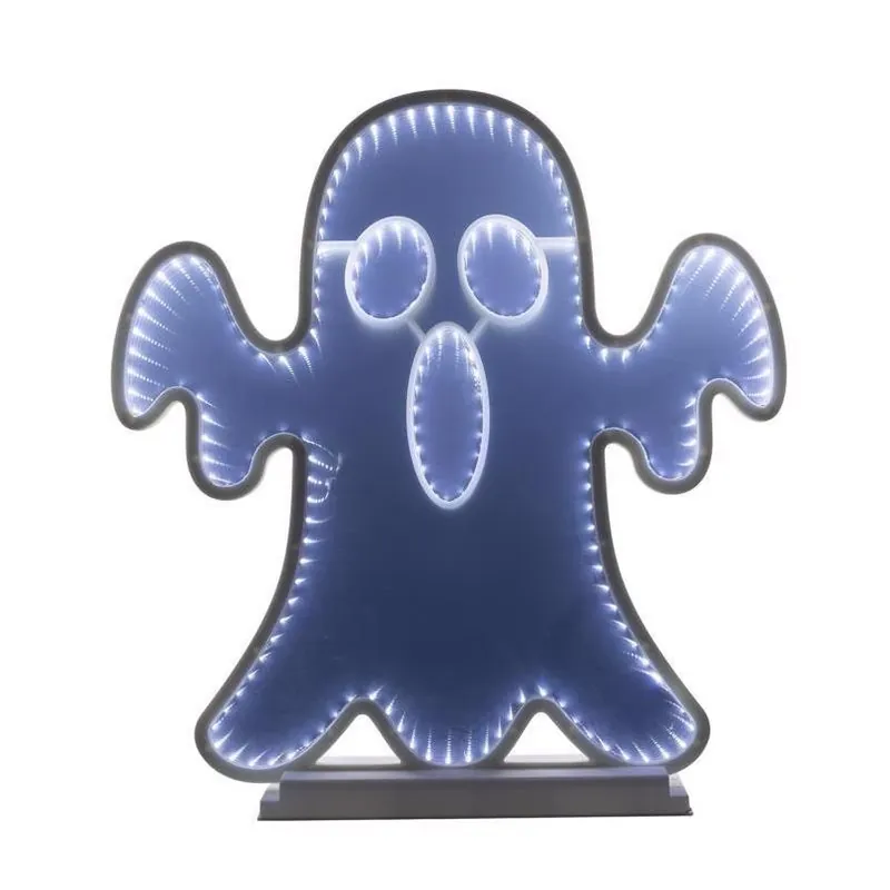 23‑Inch White LED Ghost Infinity Halloween Decoration – Pre‑Lit Celebration Décor