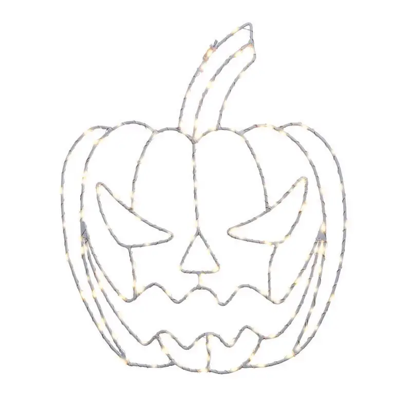 Celebrations Orange 155 Ct 15 In. LED Prelit Illuminated Pumpkin Window Decor