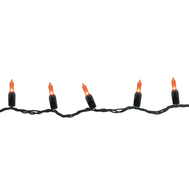 Orange 100 Count Led Mini Halloween String Lights - T5100or3a
