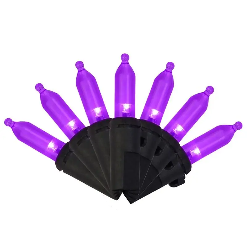 Purple 100 Count Led Mini Halloween String Lights - Plug-in