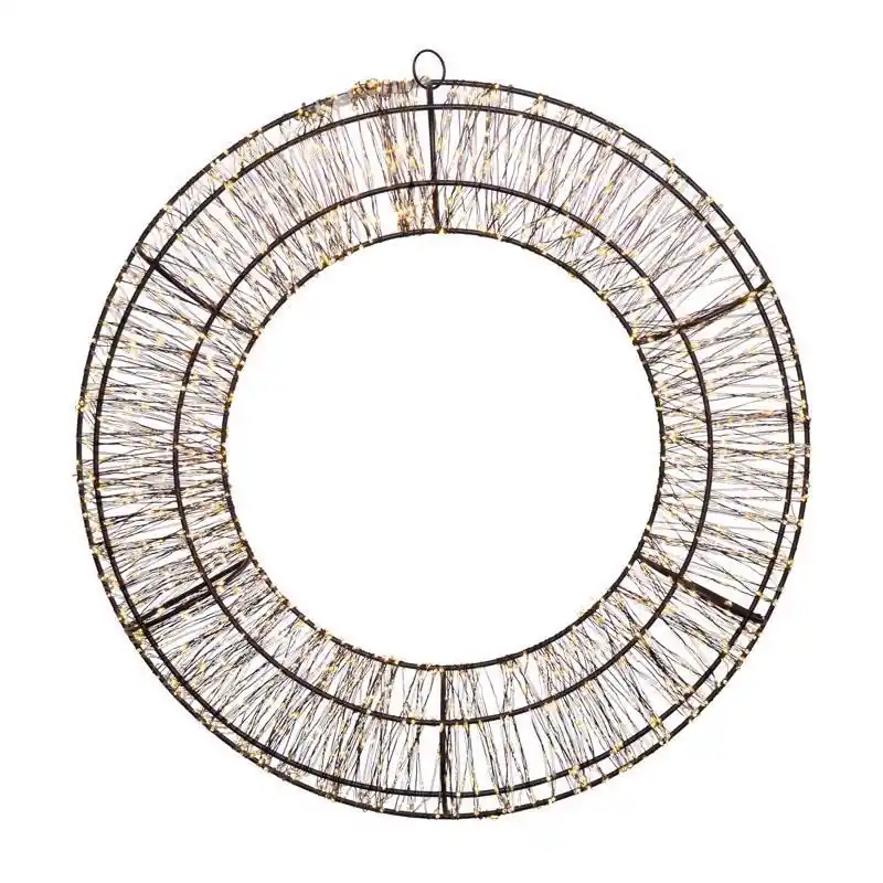 Celebrations 14 Inch Led Clear Warm White Wreath Hanging Decor