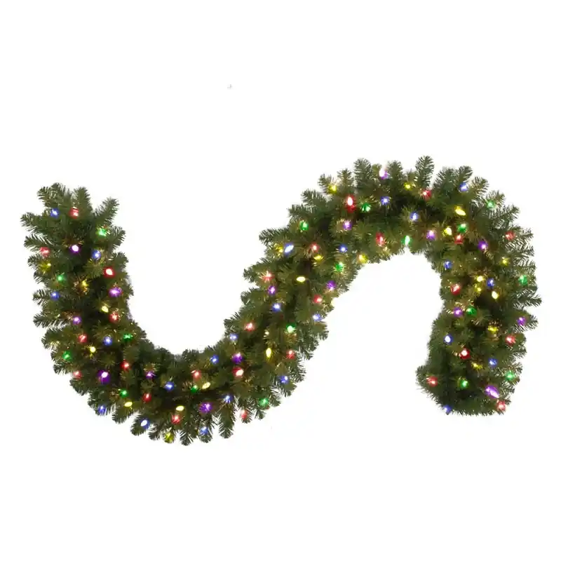 Platinum 14 In. D X 9 Ft. L Led Prelit Multicolored Mixed Pine Christmas Garland
