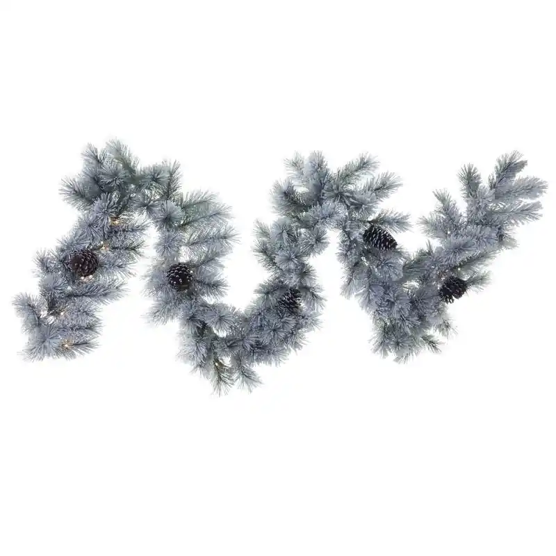 Celebrations 12 In. Diameter X 108 Ft. Led Prelit Multicolored Snowy Scotch Pine Garland