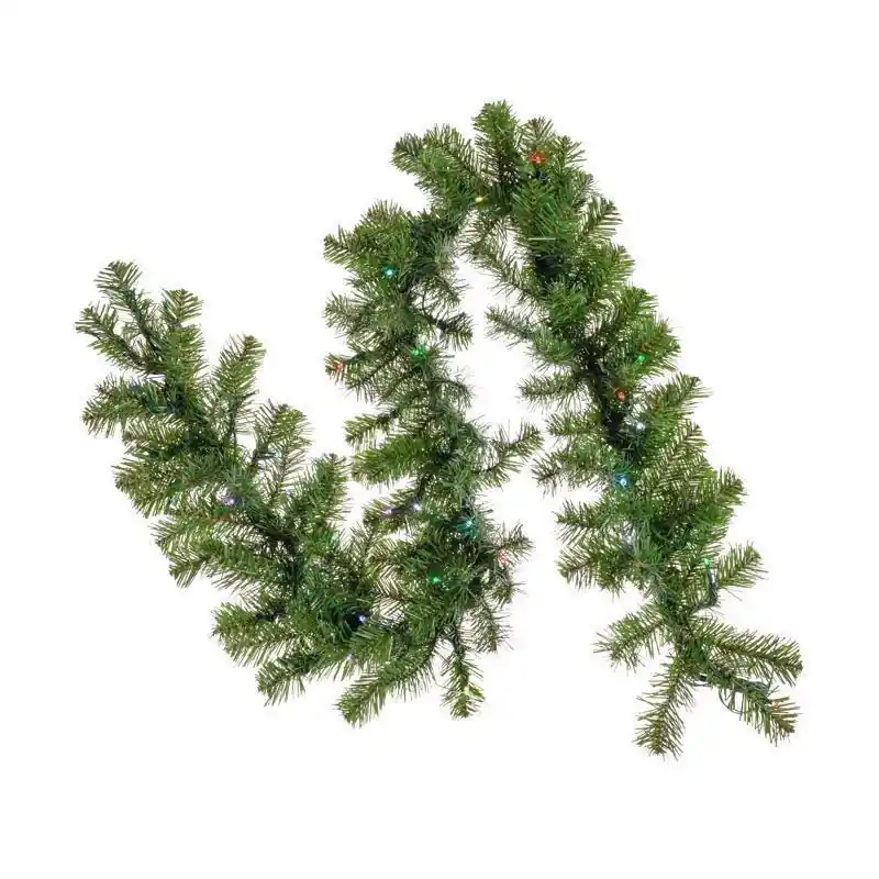 Celebrations 9 Ft Led Prelit Rgbw Brilliant Garland With 50 Bulbs