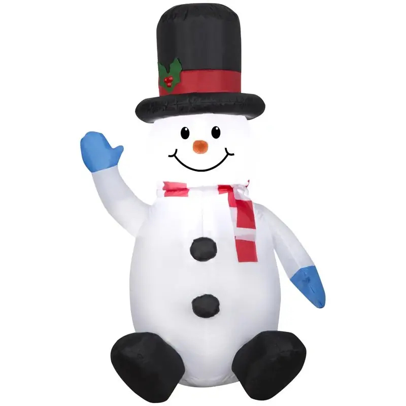 Gemmy 48 Inch Christmas Inflatable Snowman With Tall Top Hat