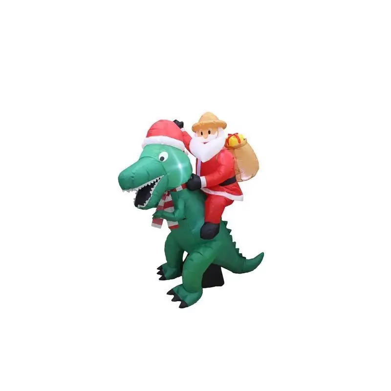 A Holiday Company Jurassic Santa Led Dinosaur With Santa 6 Ft Inflatable