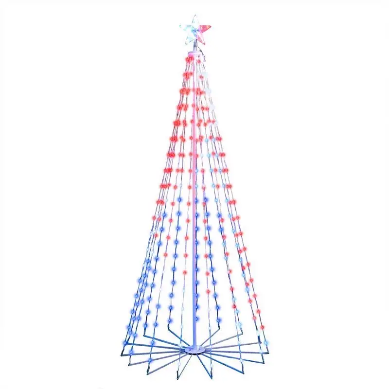 6 Ft. Led Straight Frame Dancing Tree Yard Decor Rgb6st265a