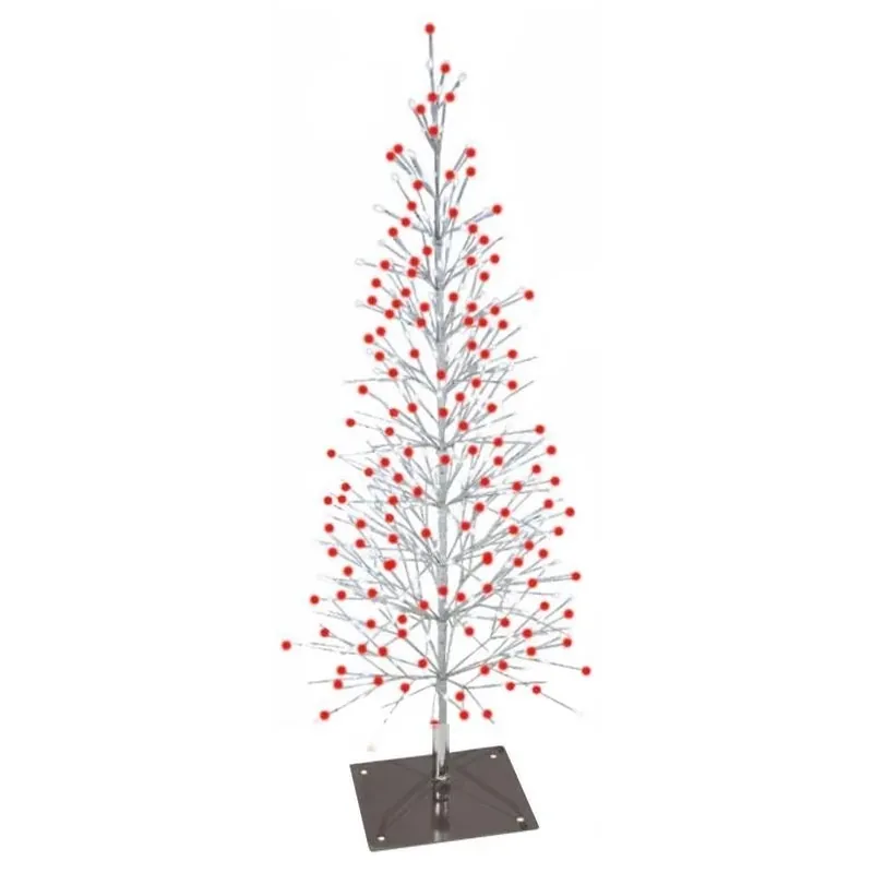 Celebrations 6.5‑ft LED Red & White Twinkling Birch Tree – Outdoor Holiday Decor