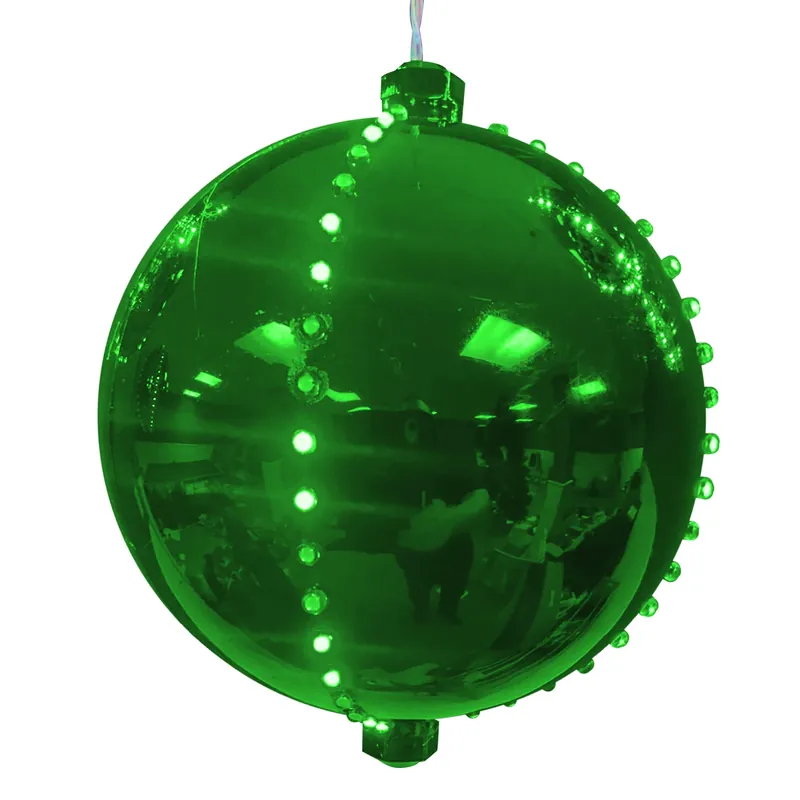 Platinum Led Green Lighted Ornament 6 In. Hanging Decor - Multi Function
