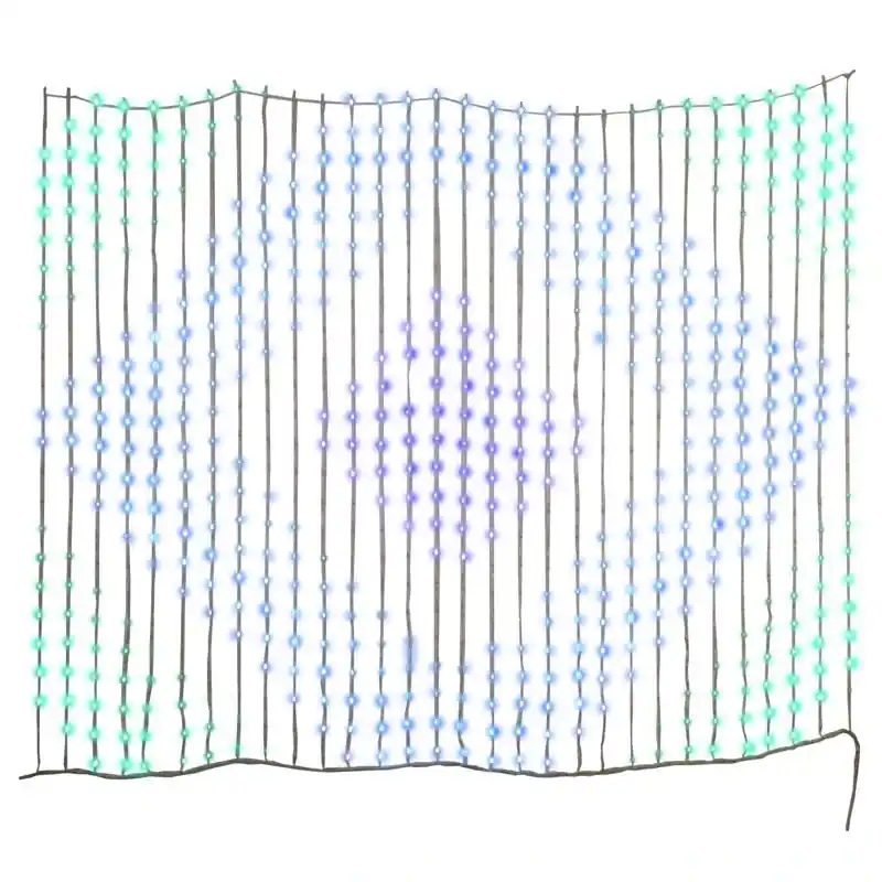 Led Multicolored 720 Count Christmas Lights 5 Feet Rgb Digital Curtain