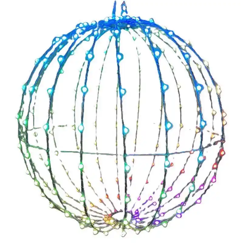 Celebrations Platinum Led Rgbw Foldable Sphere 12 Inch Hanging Decor