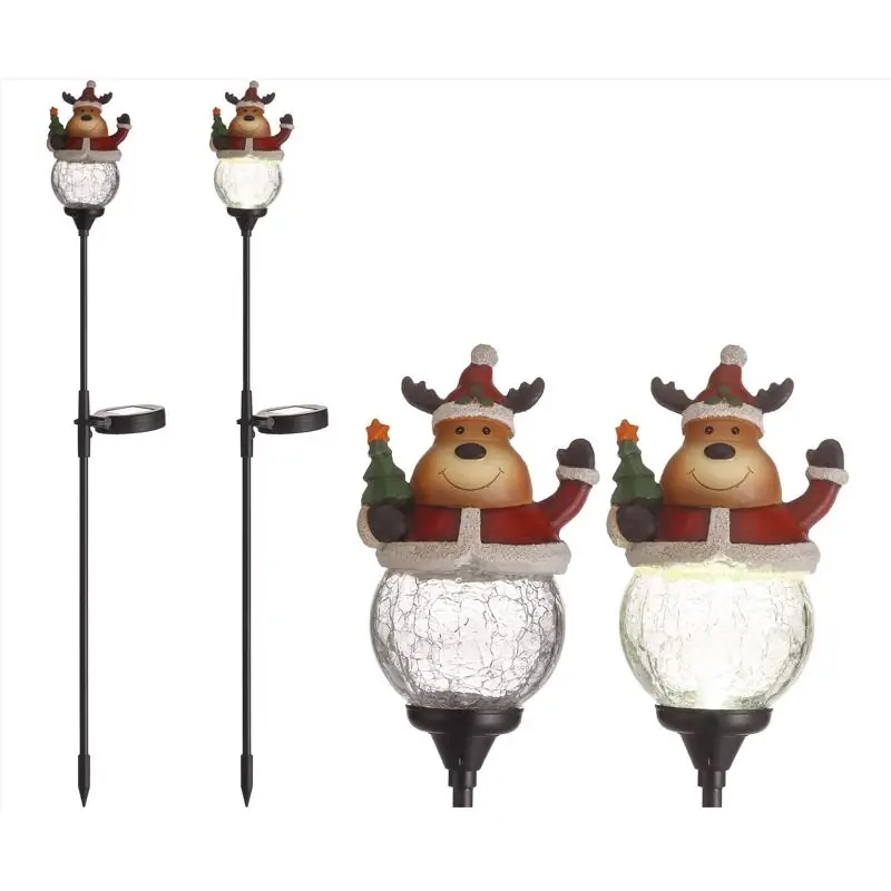 Celebrations Led Solar Powered Clear Moose 30 Inch Pathway Decor