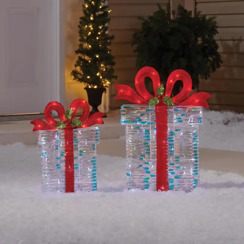 Led Cool White Giftboxes Yard Decor 18 In. And 24 In. Model 53688-71