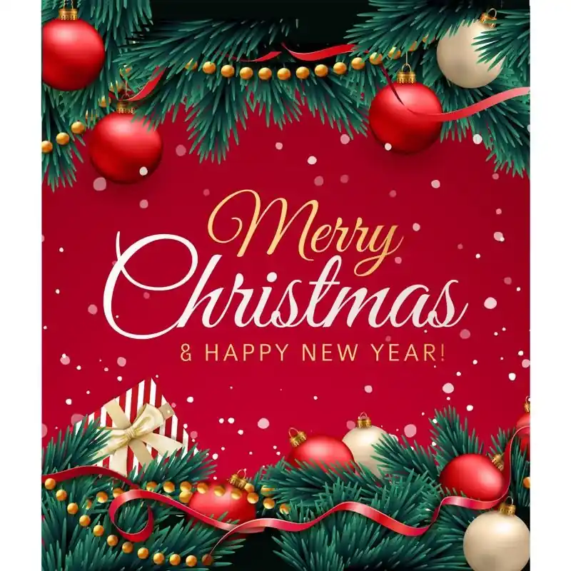Merry Christmas And Happy New Year 7 Ft. X 8 Ft. Garage Door Cover