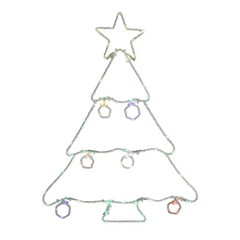 Celebrations Led Multi-color Christmas Tree Silhouette 17 Inch Hanging Decor