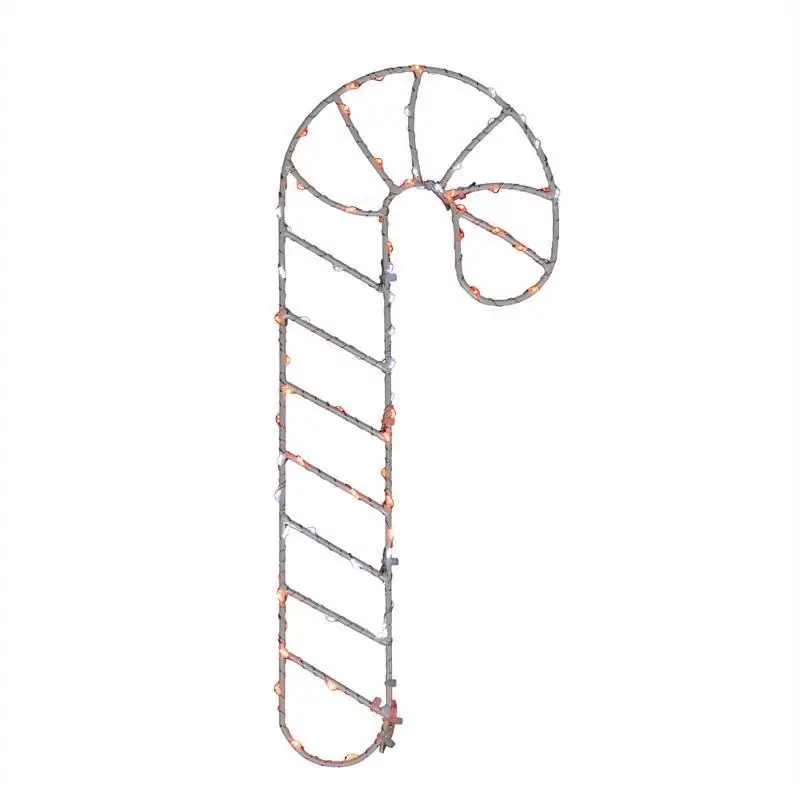 Celebrations Led Red/white Candy Cane Silhouette 15 Inch Hanging Decor