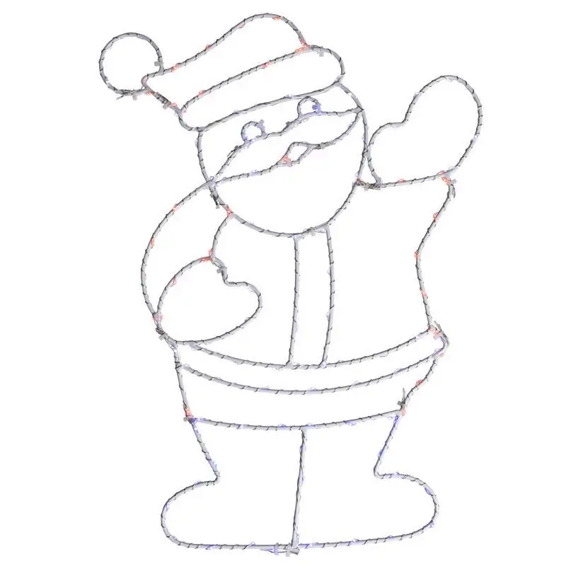 Celebrations 14 Inch Led Santa Silhouette Hanging Decor
