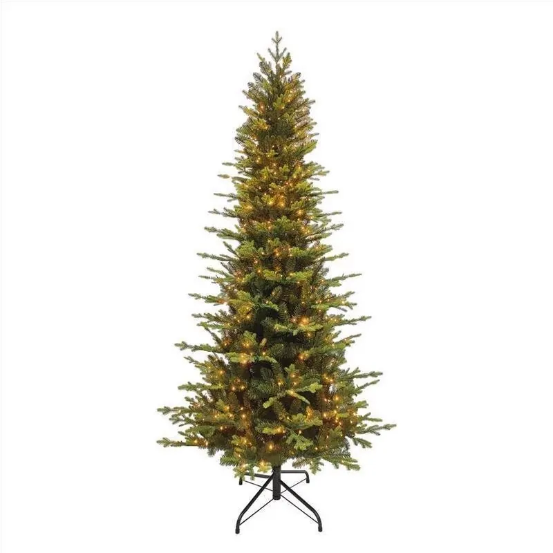 Holiday Bright Lights 7.5‑ft Slim LED Color‑Changing Easton Spruce Tree – 1582 Multicolor Lights