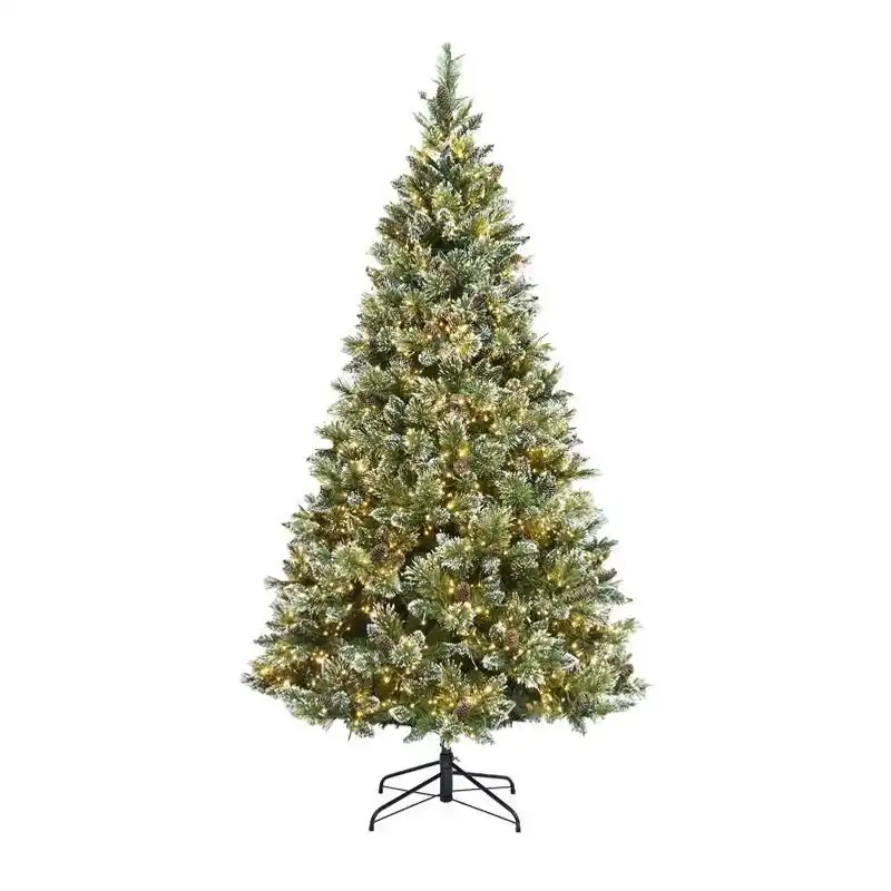 9‑Foot Full‑Size LED Color‑Changing Tripoli Pine Christmas Tree – 2700 Multicolor Lights