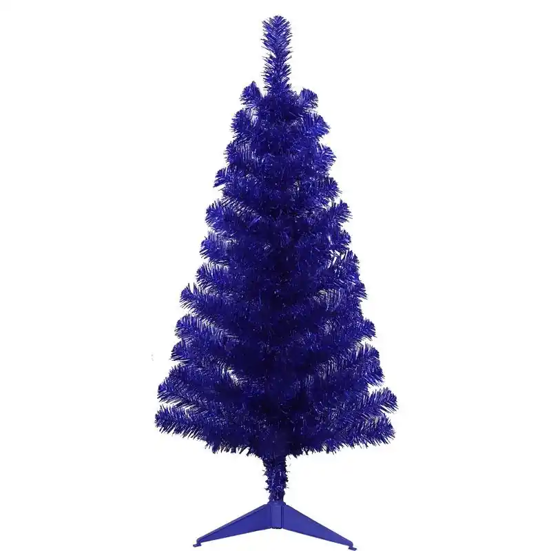 Giftwares 3 Ft. Full Tinsel Blue Christmas Tree With 88 Tips And 20 In. Diameter