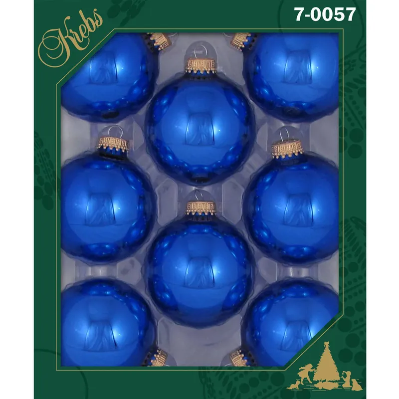 Victoria Blue And Gold Ball Ornament Set Of 8