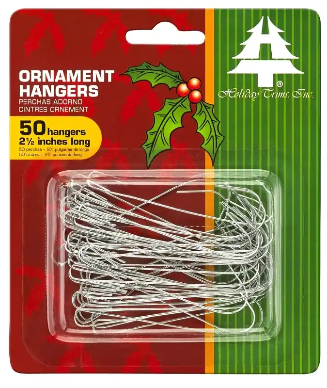 Holiday Trims 2-1/2 In. Ornament Hooks 50 Pk