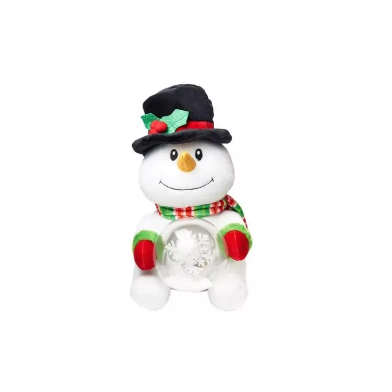 Holiday Snowglobe Stormy Plush Decor 12 Inches