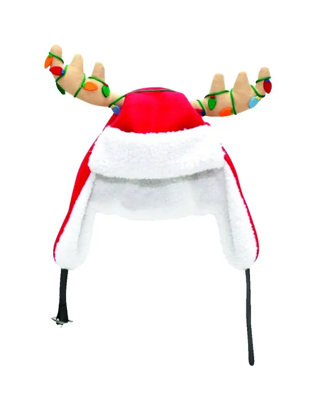 Dyno Red/White Antler Santa Indoor Christmas Decor 17 In.
