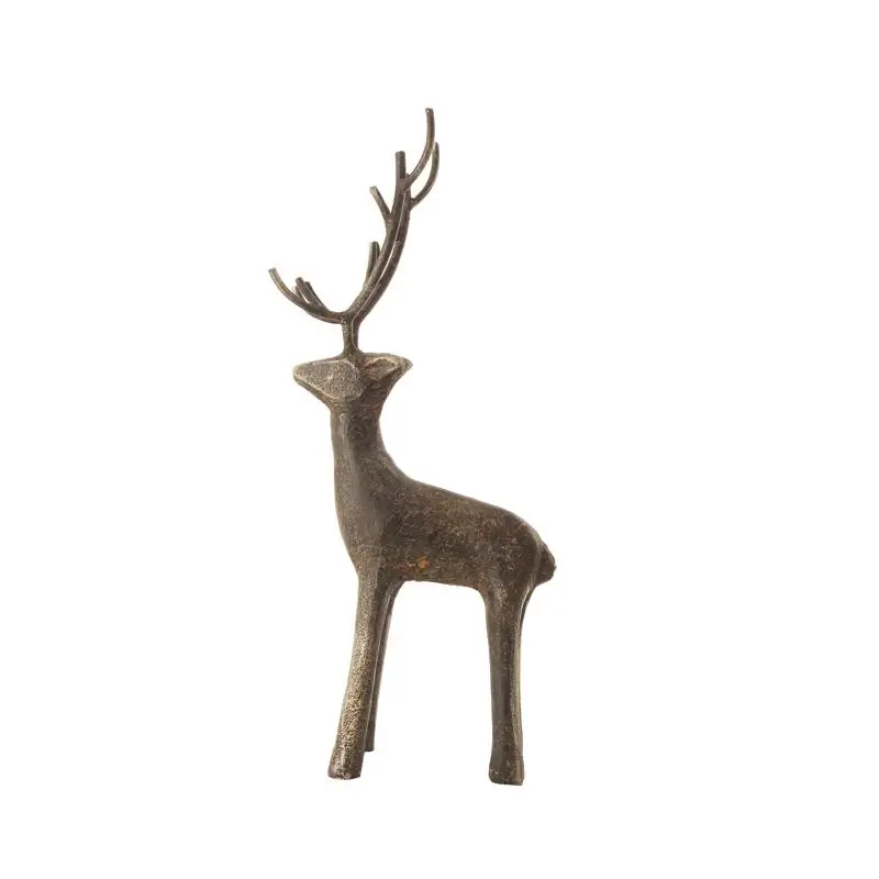 Creative Co-op Cast Iron Standing Reindeer Figurine 12 Inches