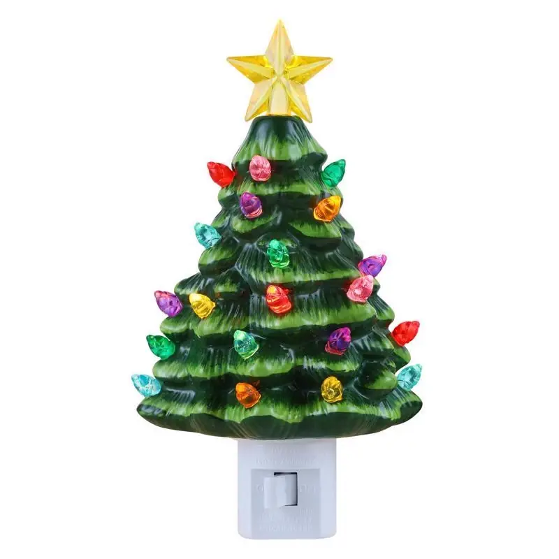 Mr. Christmas Led Nostalgic Ceramic Tree Nightlight 6.5 Inch