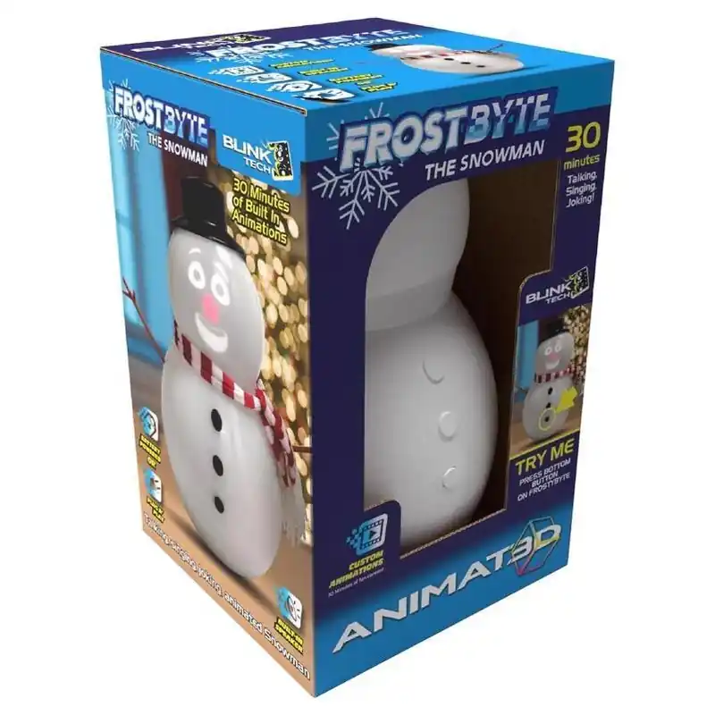 Mindscope FrostByte LED White Snowman Animated Decor 12 In.