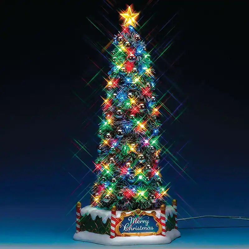 Lemax Multicolored New Majestic Christmas Tree Christmas Village 13 In.