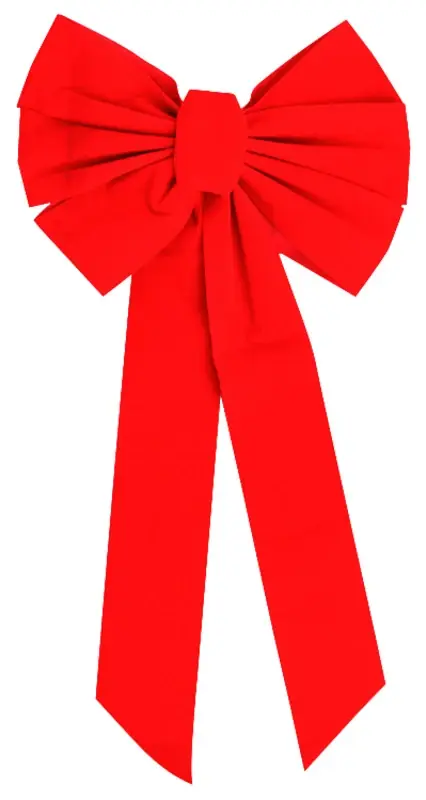 Holiday Trims Red 6 Loop Christmas Bow 12 In.