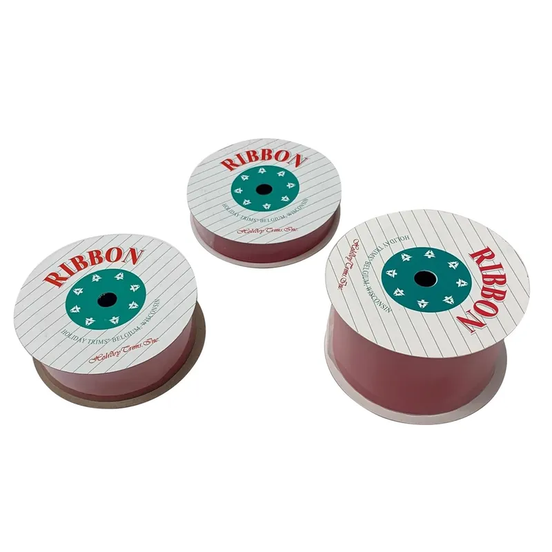Red Velvet Christmas Ribbon 3 Pack - 16.25" Length