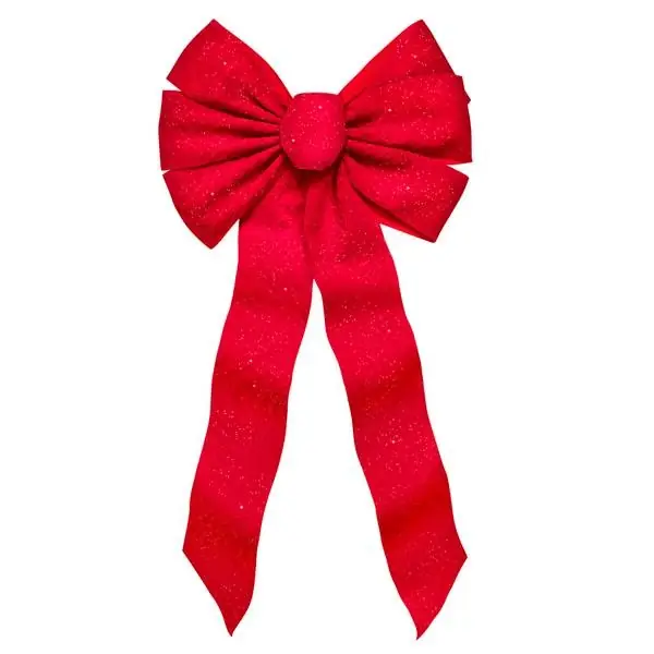 6676 Swirl Embossed Bow 7 Loop Decorative Ribbon