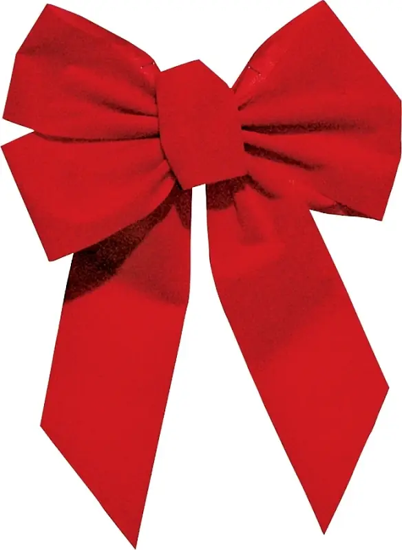 Holiday Trims Red 5 Loop Christmas Bow 10 In.