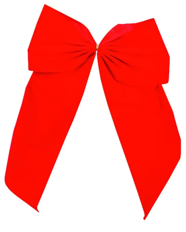 Holiday Trims Red 2 Loop Christmas Bow 15 In.