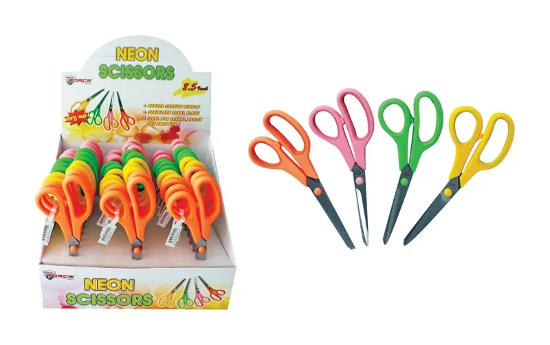 Diamond Visions Neon Colored Cushion Grip Scissors Stainless Steel 1 Pk