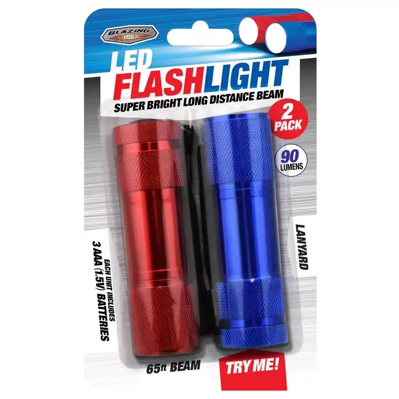 Blazing LEDz 90 Lm Assorted LED Flashlight AAA Battery