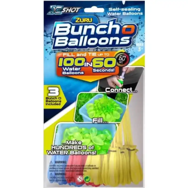 Bunch O Balloons Rapid Filling Assorted Water Balloons 100 Pieces