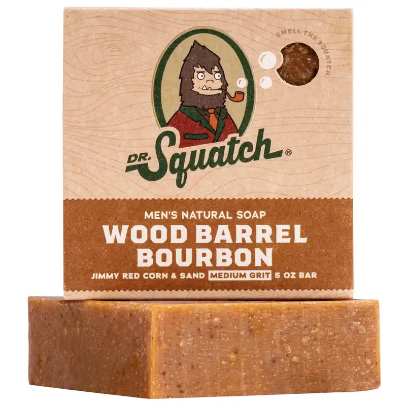 Dr. Squatch Wood Barrel Bourbon Scent Soap Bar 5 Oz 1 Pk