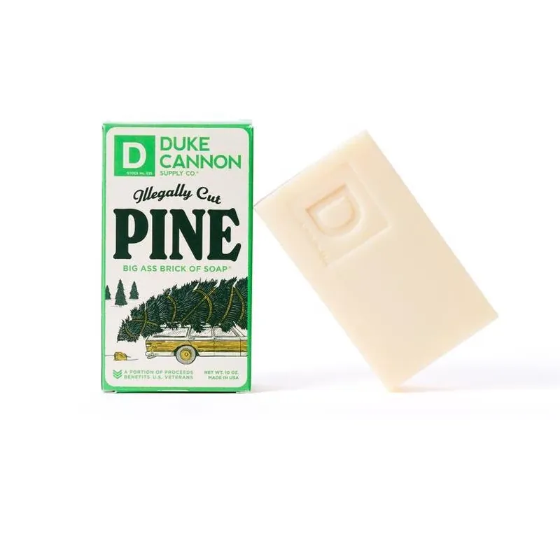 Duke Cannon Holiday Pine Bar Soap – 10 oz Masculine Fragrance