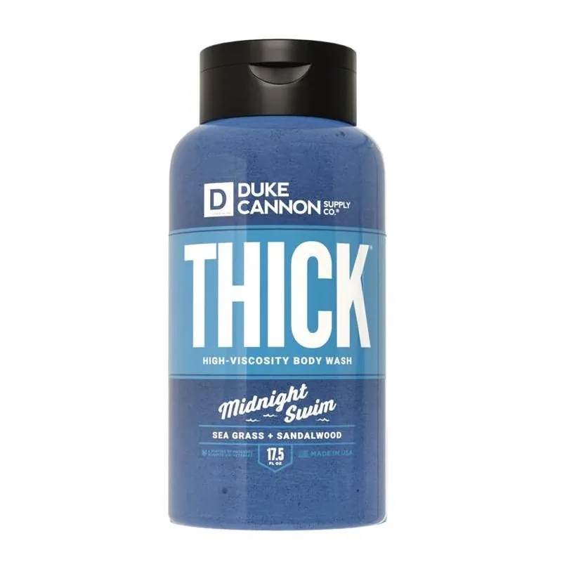 Duke Cannon Midnight Swim 18‑oz Thick‑Body Wash – Exfoliating, Sulfate‑Free Formula