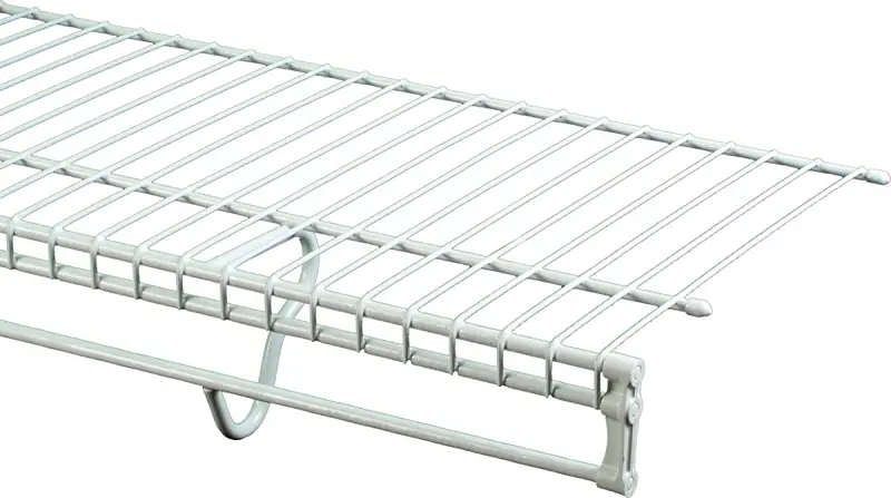 Totalslide 12 Ft. W. X 16 In. D. Ventilated Wire Shelf & Rod, White